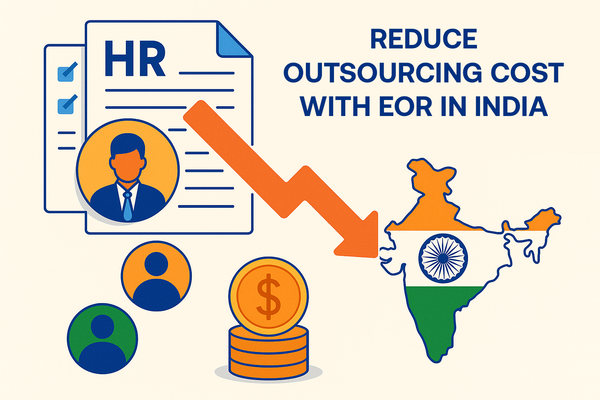 Reducing HR outsourcing cost per employee with EOR: <>A  smarter  way </> to build teams in India